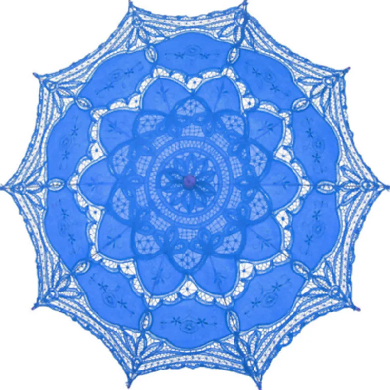 Модный зонтик от солнца из хлопка с вышивкой винтажный элегантный кружевной