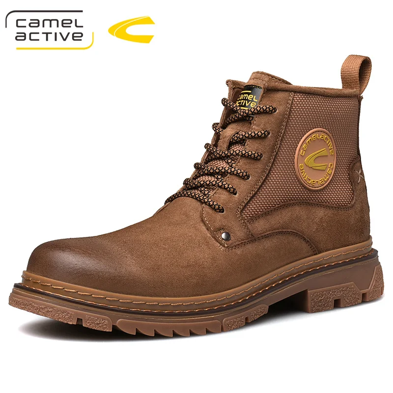 

Camel Active New Autumn and Winter Men Boots Fashion Trendy British High-top Genuine Leather Handsome Comfortable Boots