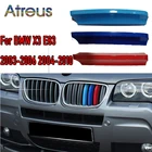 Автомобильная решетка радиатора из АБС-пластика, 3 шт., зажим для отделки для BMW E83 X3 2003 2004 2005 2006 2007 2008 2009 2010 м, автомобильные аксессуары питания