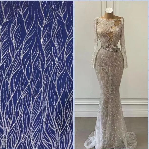 1 ярд высшее качество блестящая Роскошная модная кружевная ткань с богатыми