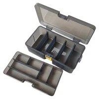 fish hook storage box double layer 56 grids abs portable organizer durable fishing tool accessory with molded latch