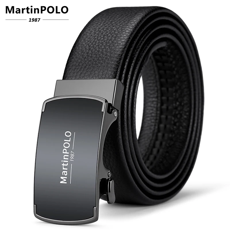 

Мужской ремень MARTINPOLO из воловьей кожи, пояс с автоматической металлической пряжкой, из натуральной кожи, роскошный MP2601P