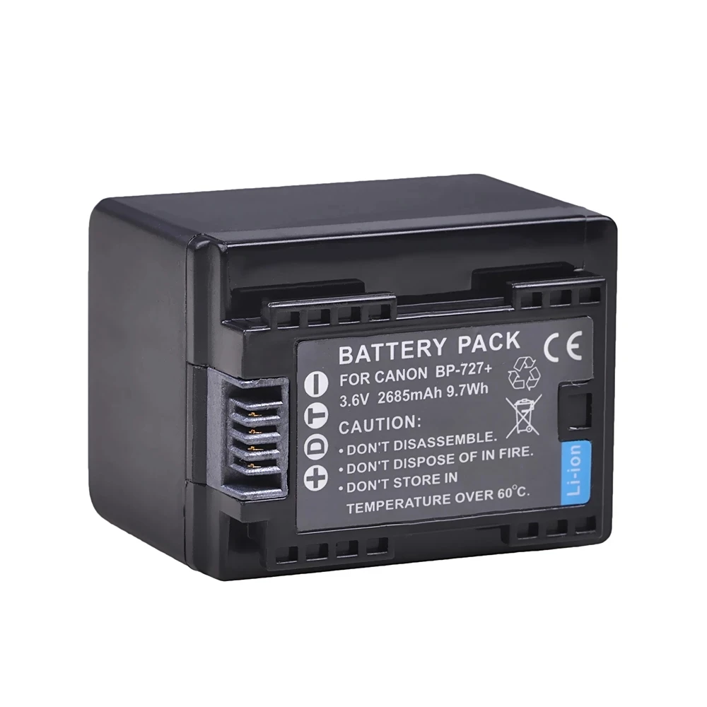 Аккумулятор для Canon BP 2685 727 мАч 2 шт. аккумулятор фотокамеры VIXIA HF M50 M52 M500 R30 R32 |