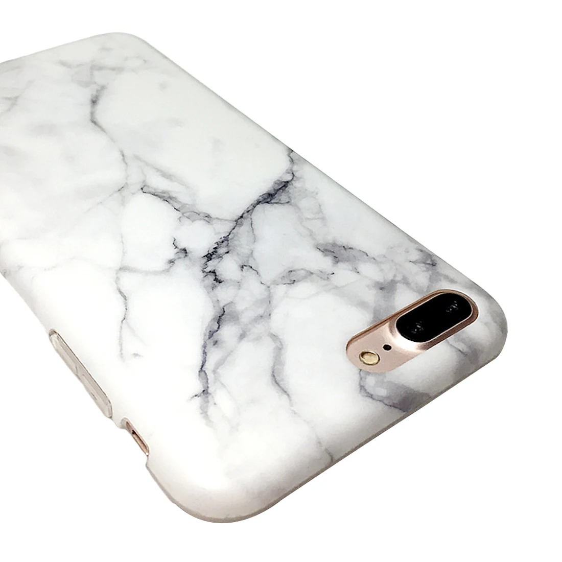 Мягкий чехол из ТПУ с искусственным мраморным узором IMD черный и белый мраморный