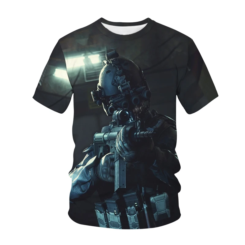

New 3D Printed Hot Selling T-Shirt And Top For HandSome Man 2021 Gun-InsPired Tough Guy