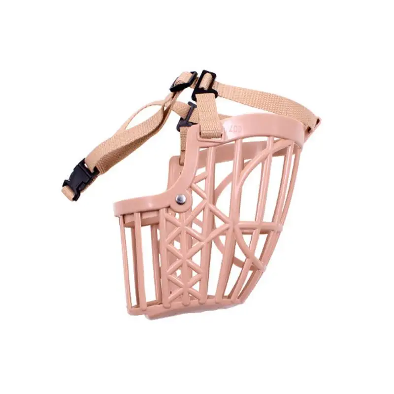 Коричневая прочная маска пластиковая корзина для мордочки собак дизайнерская