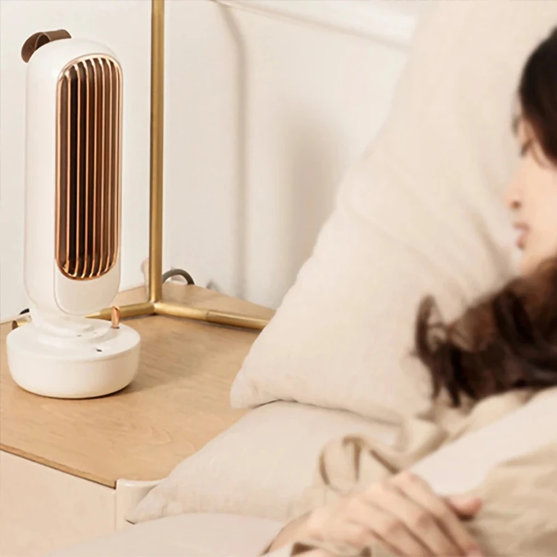 

USB Charging Swing Household Electric Humidifier Leafless Tower Fan Office Retro Humidification Desktop Silent Air Cooling Fans