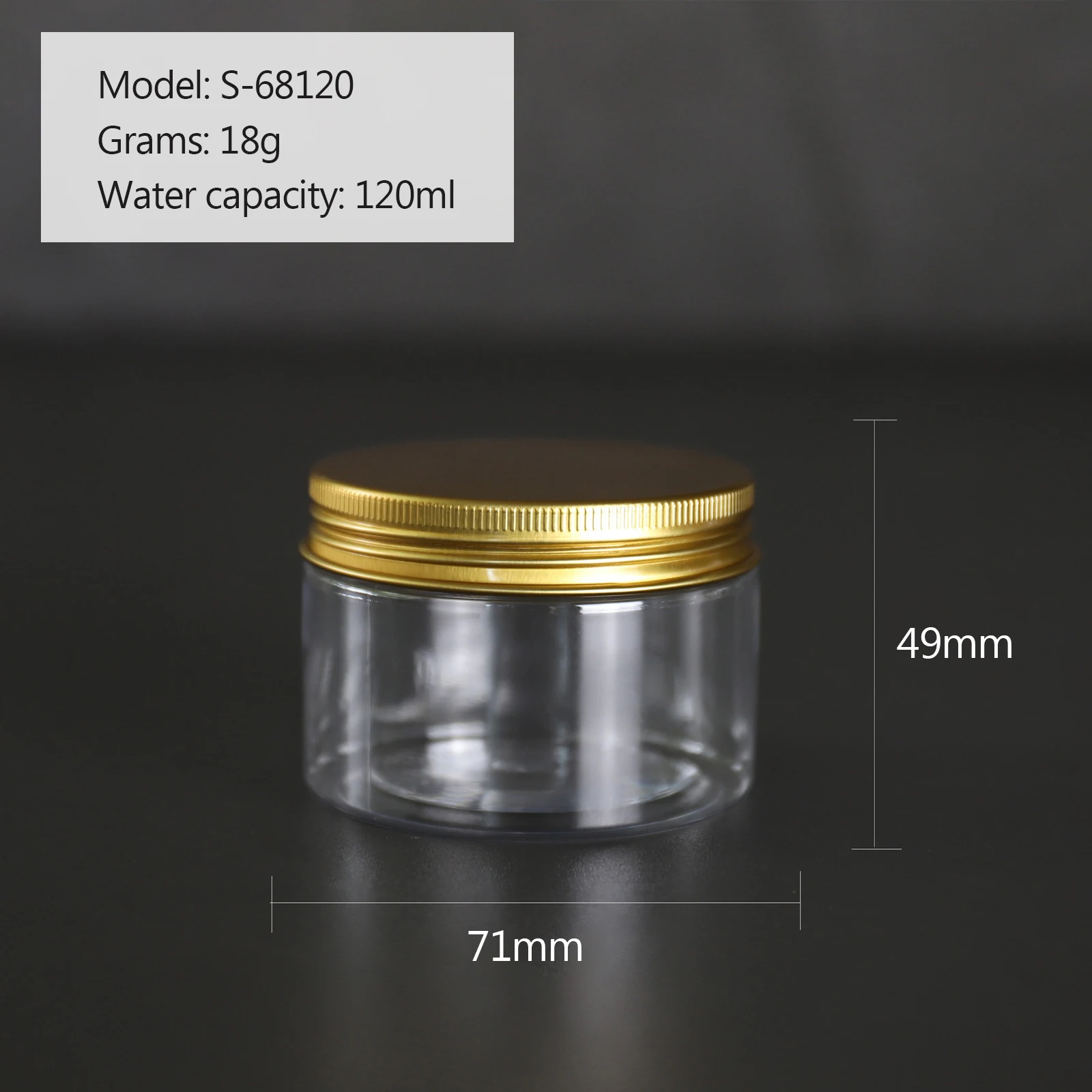 

50ml/100ml/150ml/200ml/300ml Plastic Jar With Lid Screw Iron Transparent Container Empty Cosmetic Cream Powder Jar Vanity Box
