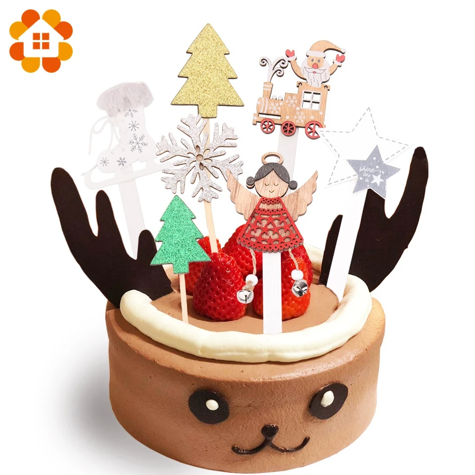 1 комплект 6 стилей креативные деревянные украшения на Рождество серии DIY