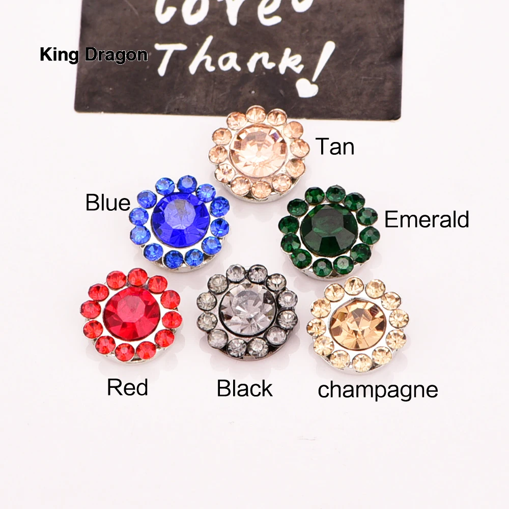 

King Dragon Rhinestone Buttons Flatback 10MM 10PCS Pearl Hairpin Decoration DIY Craft Apparel Sewing Accessories KD598