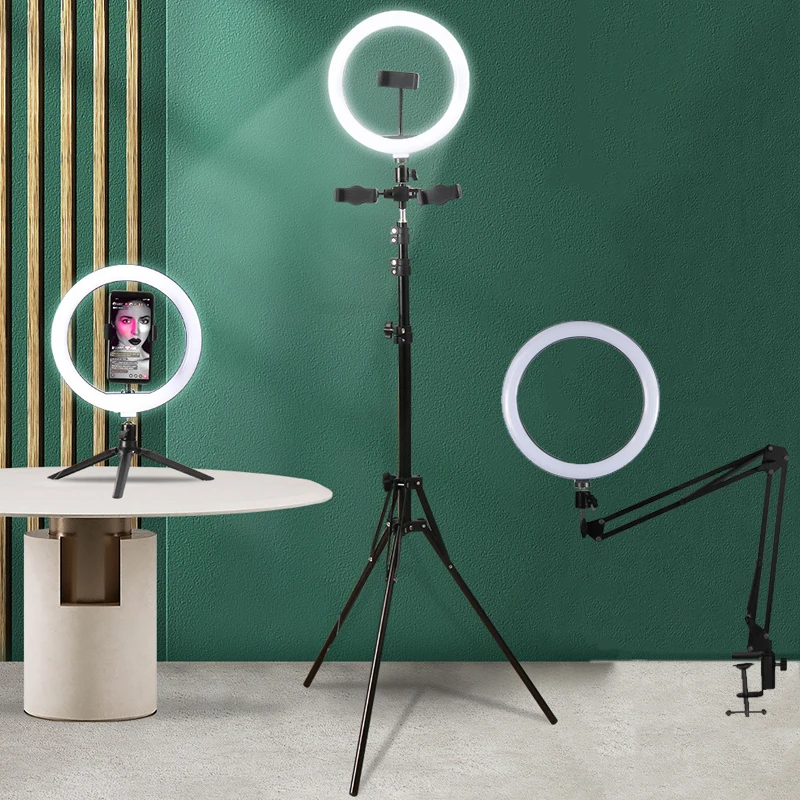 

Selfie Ring Light Photography Light 10-12 Inch LED Dimmable Camera Phone Ring Lamp For Youtube Makeup Video Live Studio Tik Tok