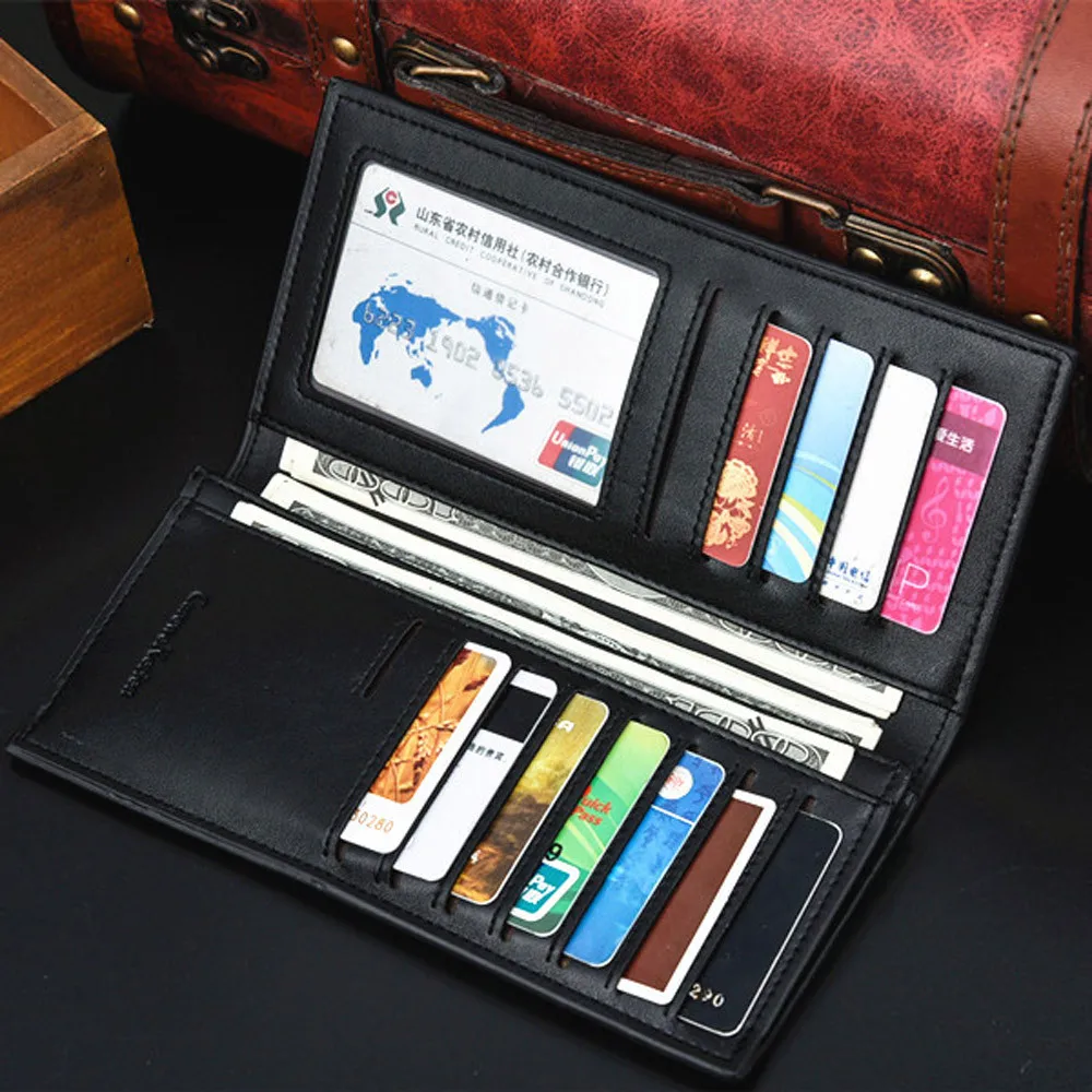 Мужской кошелек кожаный компактный для денег вместительный держатель карт