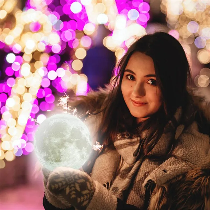 Светодиодные ночники 3D Лунная лампа декор для детской спальни свадебные