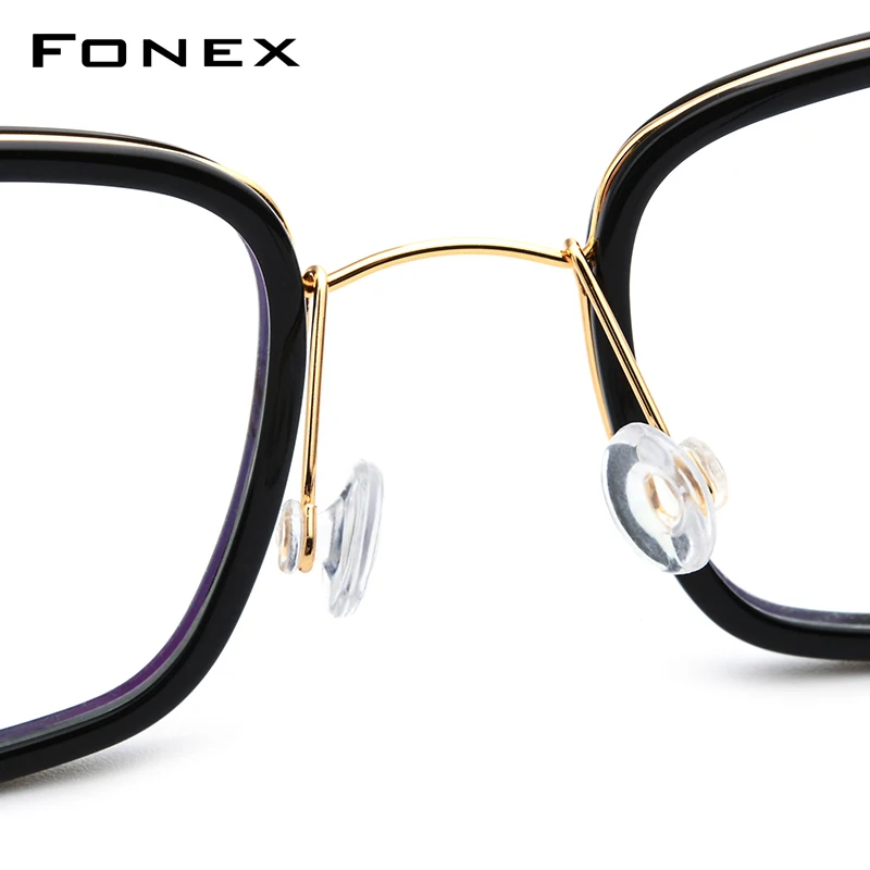 FONEX Очки мужские и женские из титанового сплава без винтов 98617|Мужские очки кадры|