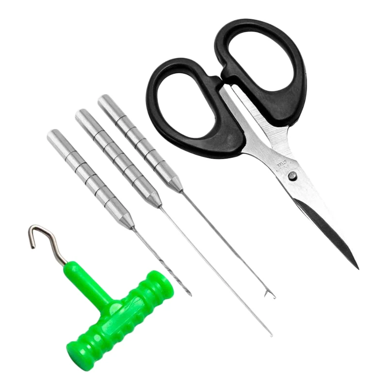 5 шт./компл. Рыбалка игла для приманки набор инструментов рыболовные ножницы узел