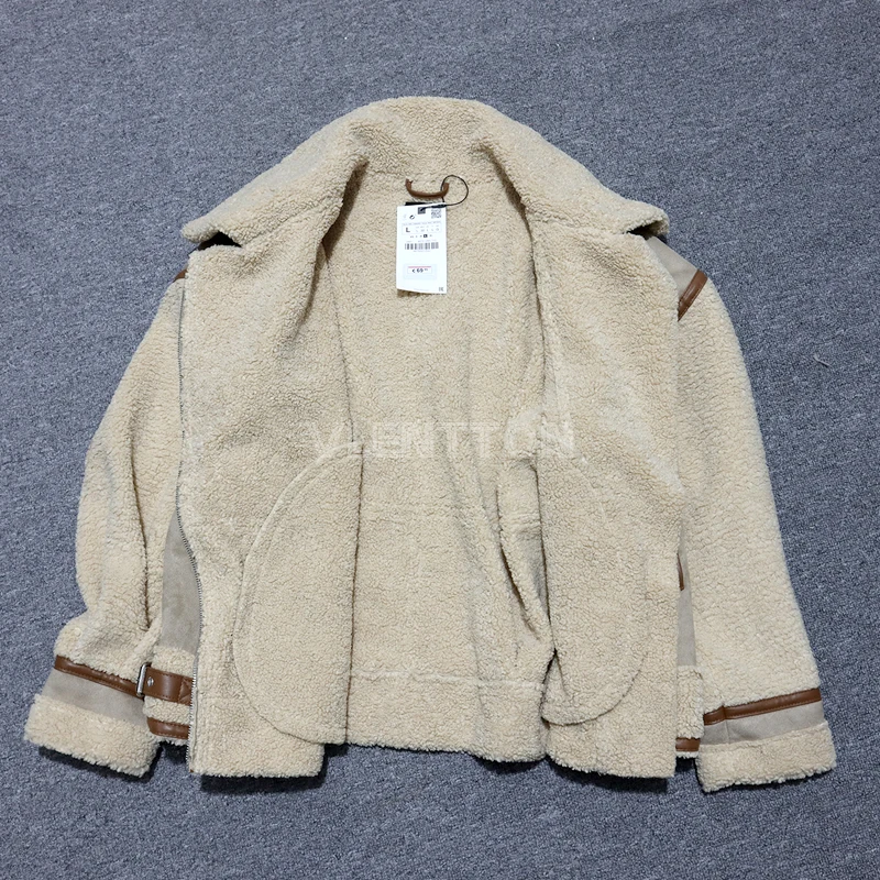 Куртка женская замшевая в винтажном стиле свободная теплая Байкерская верхняя