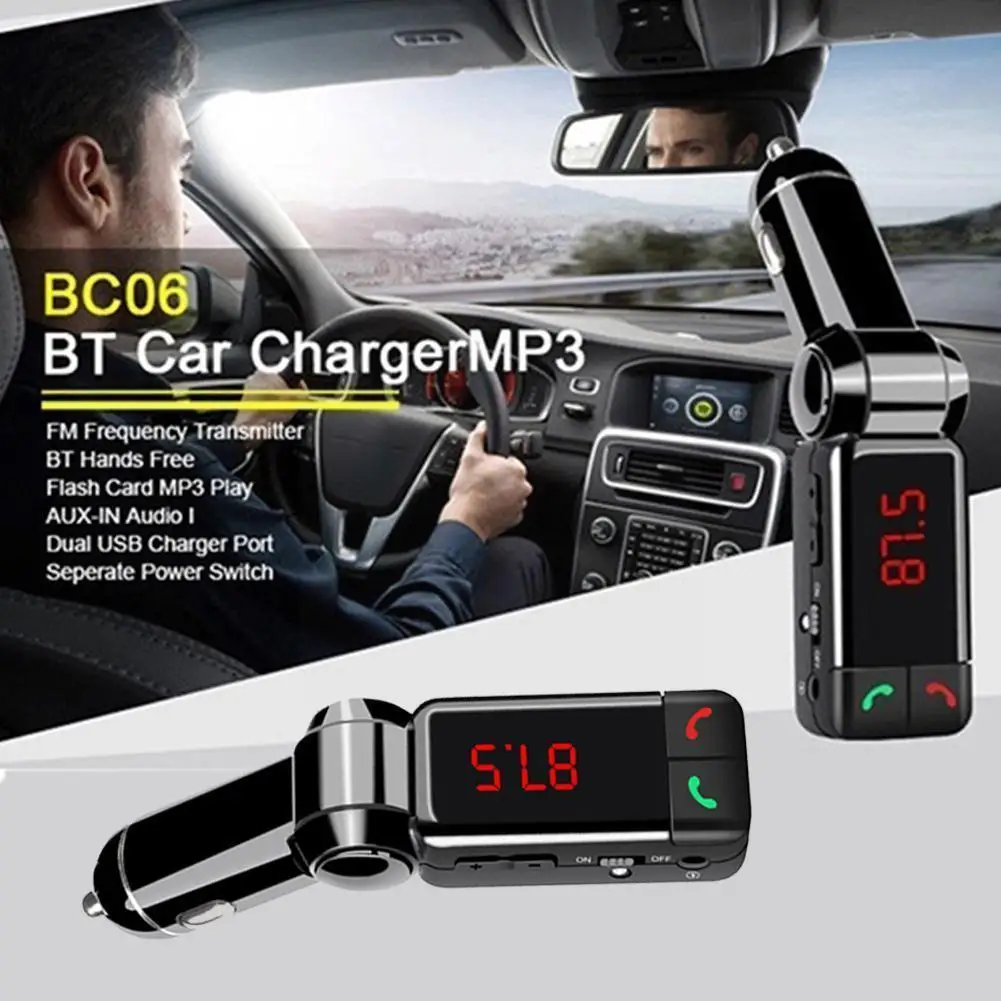 

Автомобильный FM-передатчик, Bluetooth, FM-передатчик, плеер громкой связи с Aux светодиодный светодиодным зарядным устройством, USB-модулятор, Mp3, по...