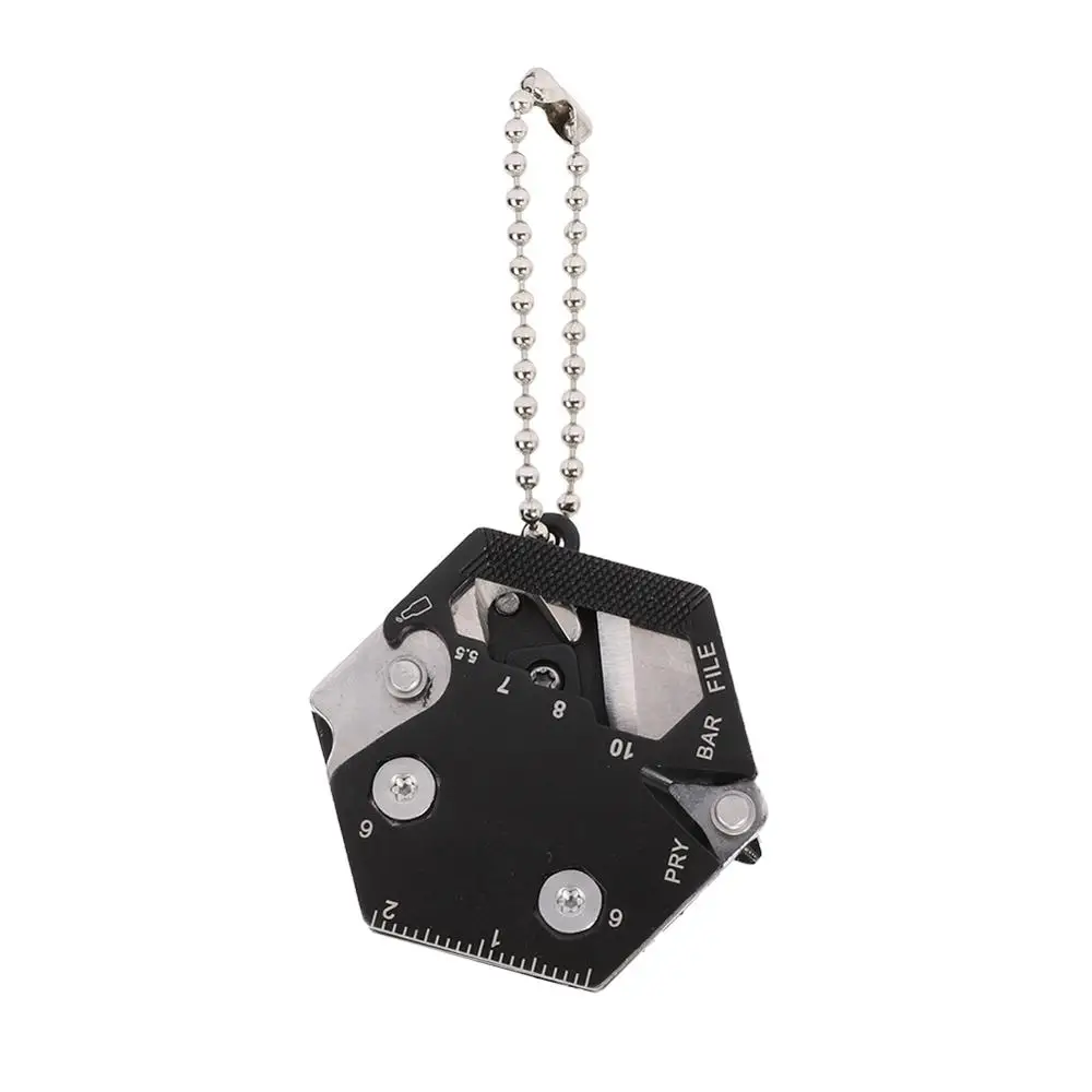 

Multifunctional Portable Folding Stainless Steel Screwdriver Bit Rope Cutter Bottle Opener Ruler Outdoor Repair Tool Accessories