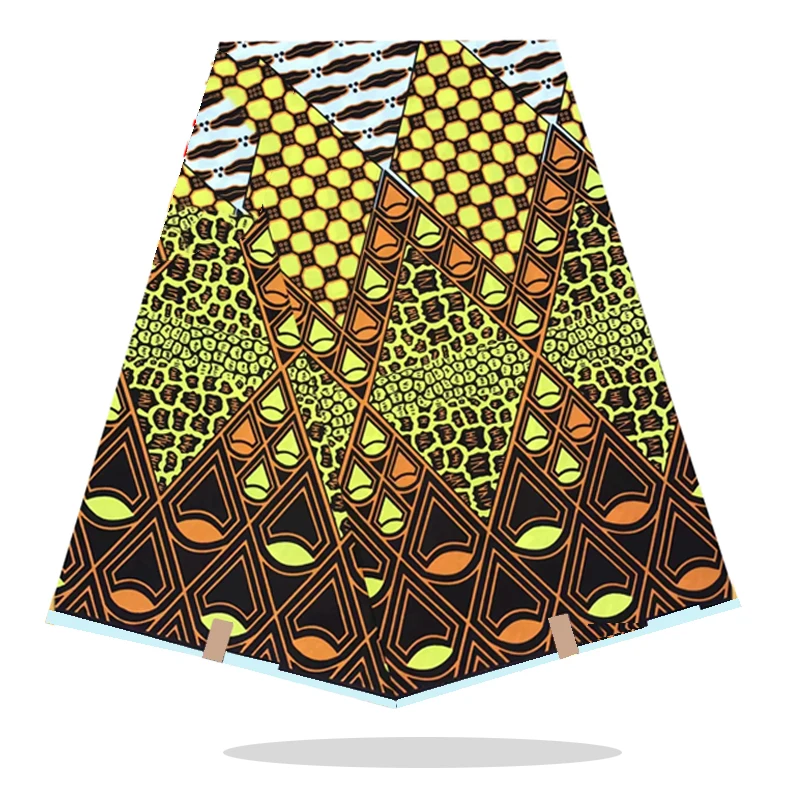 

Nigerian Wax Printed Cotton Fabric 100%Soft Breathable High Quality Real Ankara Wax Prints Fabric 6 Yards For Sewing RV12