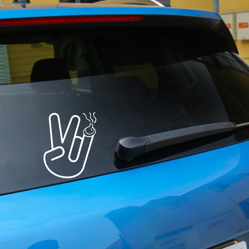 

YJZT 14.8X16.8CM 2 Pink 1 Stink JDM Funny Rear Windshield Decoration Sticker Vinyl Decals C25-0756