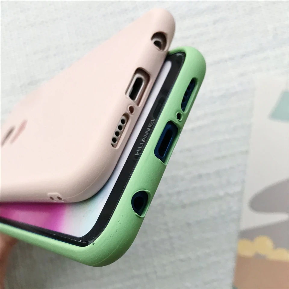 Милый Жидкий силиконовый матовый чехол из ТПУ с сердечком для huawei Nova 5i 5 4 3 4E 3E Honor 20