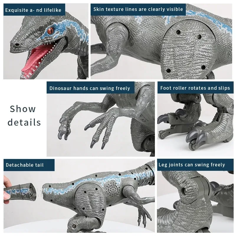 2.4G RC Dinosaur Intelligent Raptor Animal Remote Control Jurassic Toy Electric Walking Animals Cat Toys For Children | Игрушки и хобби