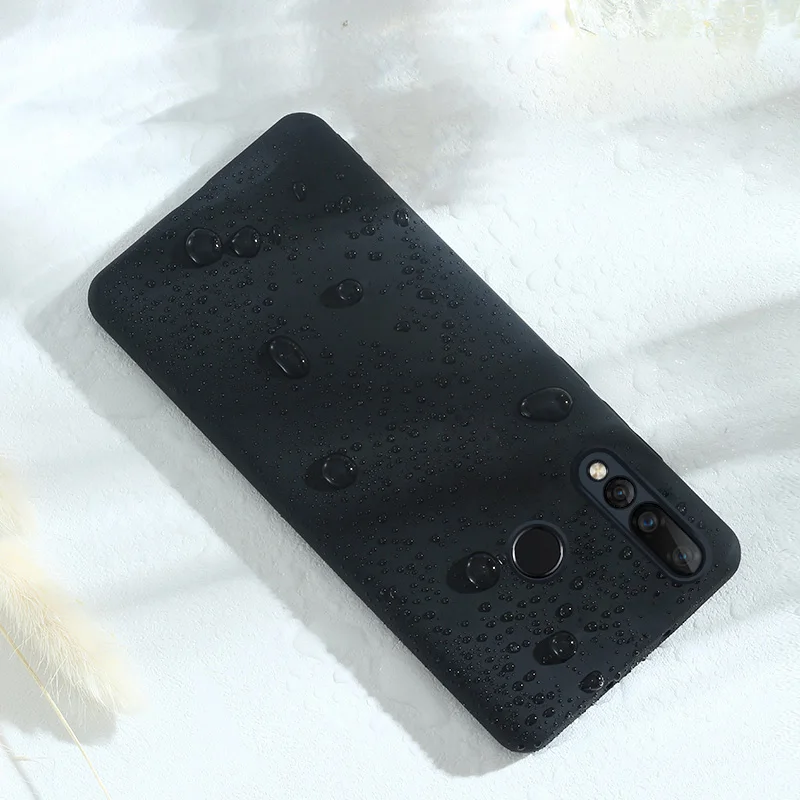 Чехол для huawei P Smart P Smart Plus Модный чехол s Liquid Silicone P Smart Z TPU Мягкий противоударный чехол Fundas - Цвет: Черный