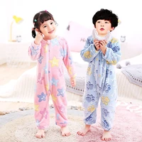 children clothing kids boys autumn winter flannel pajamas warm sleepwear girls bodysuit toddler homewear baby onesie for 0 4y
