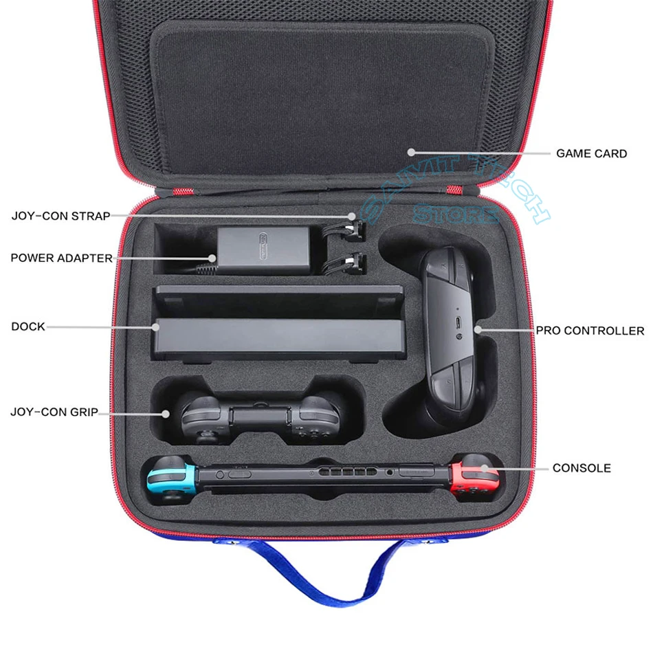 Чехол для Nintendo switch EVA с большой емкостью портативный защитный жесткий чехол