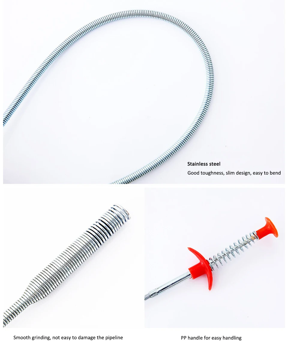 Пружинная инструменты для копания труб 60 см сливная змея канализационные