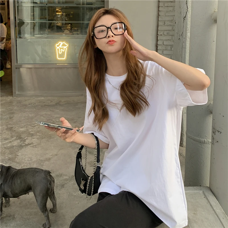 Женская футболка с коротким рукавом 3 размера белая буквенным принтом в