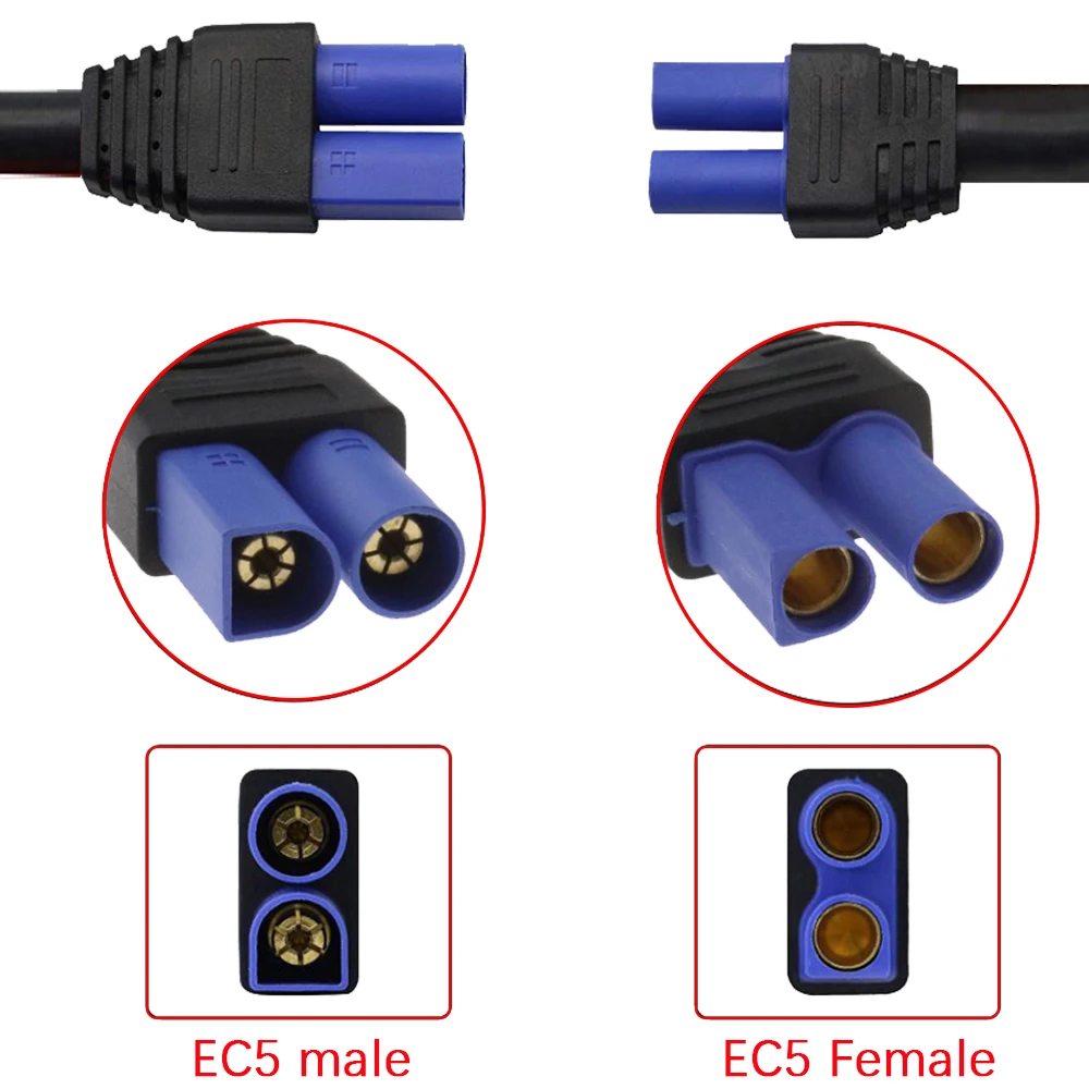 Кабель-адаптер EC5-DC5521 для автомобильного пускового устройства аварийная