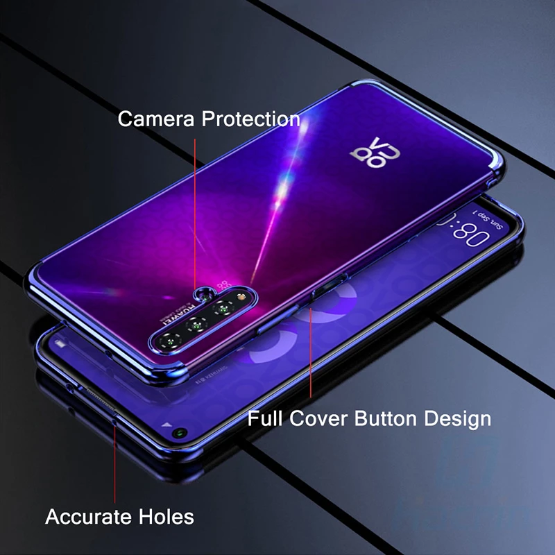 Чехол Hacrin для Huawei Nova 5 T мягкий прозрачный чехол из ТПУ с прозрачным покрытием TCase