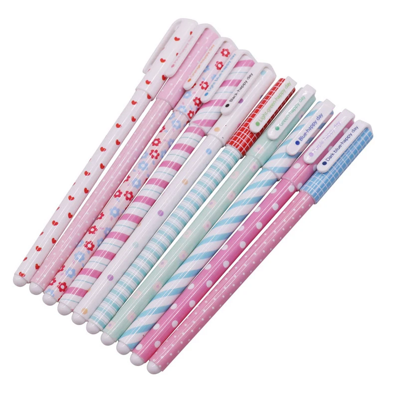 5 sets BG1706 50 шт./лот, цветные гелевые кавайные ручки, Boligrafos Kawaii Canetas Escolar, милая Корейская Милая канцелярия, гелевая ручка hello kitty - Цвет: 5 sets BG1706