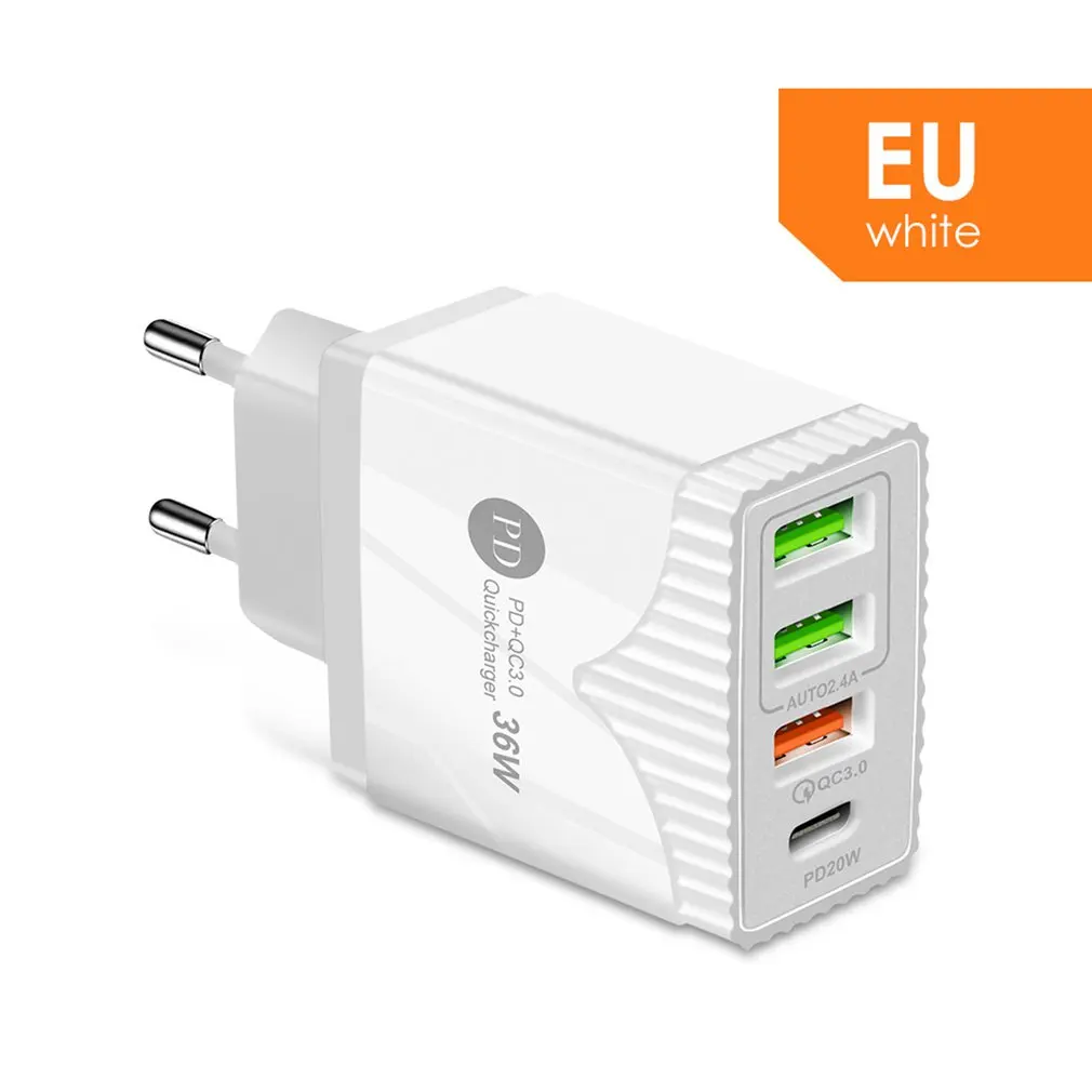 

36W Charger PD20W Fast Charge Charger 5V Charging Head 3A Port + 1C Port Lightweight Mobile Phone Charger