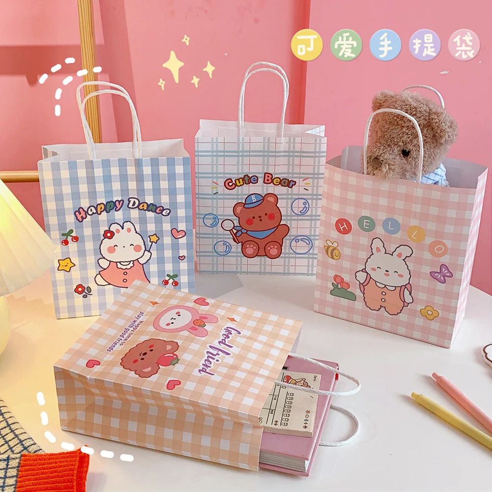 

W&G Ins Creative Cute Paper Bag Portable Shopping Packaging Gift Gag Portable Storage Bag 10pcs