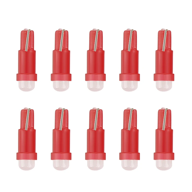 

10 шт., автомобильные лампы T5 1SMD