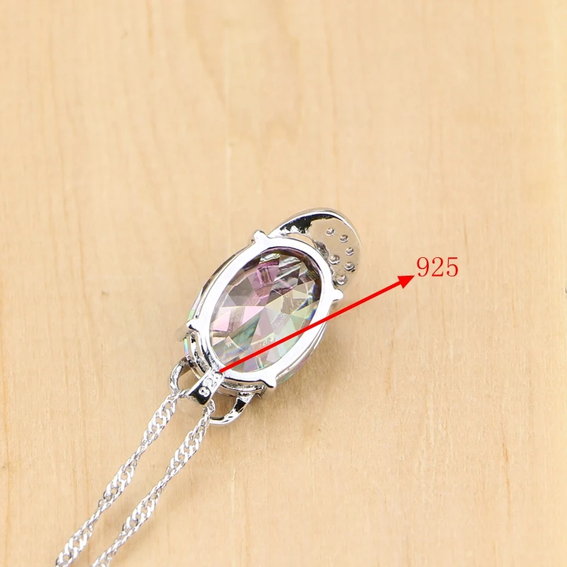 Женский ювелирный комплект из колье и серёг серебра 925 пробы|cubic zirconia jewelry set|jewelry