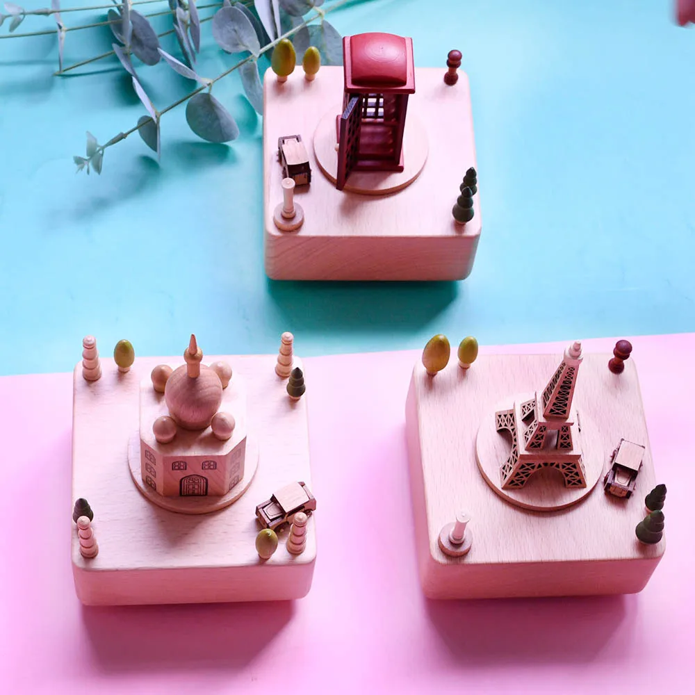 

Beech Wood Music Box Creative Gift Birthday Gift Octave Box Home Bedroom Decoration Holiday Gift Wooden Crafts Ornaments