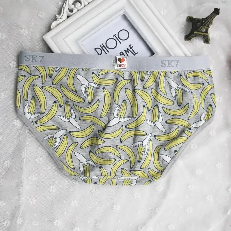 

Couple Panties Cotton Underwear Set Banana Thin Breathable Panties Sexy Women's Underpants Boxershorts Men Lover's Underpants