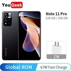 Xiaomi Redmi Note 11 Pro с глобальной прошивкой, 128 Гб256 ГБ, 920 дюйма, 5160 мАч, 67 Вт, быстрая зарядка, AMOLED, камера 6,67 МП