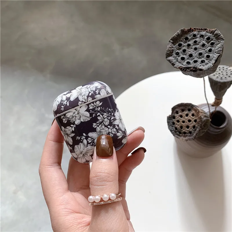 Винтажный цветочный элегантный узор blurtooth беспроводной чехол для зарядки