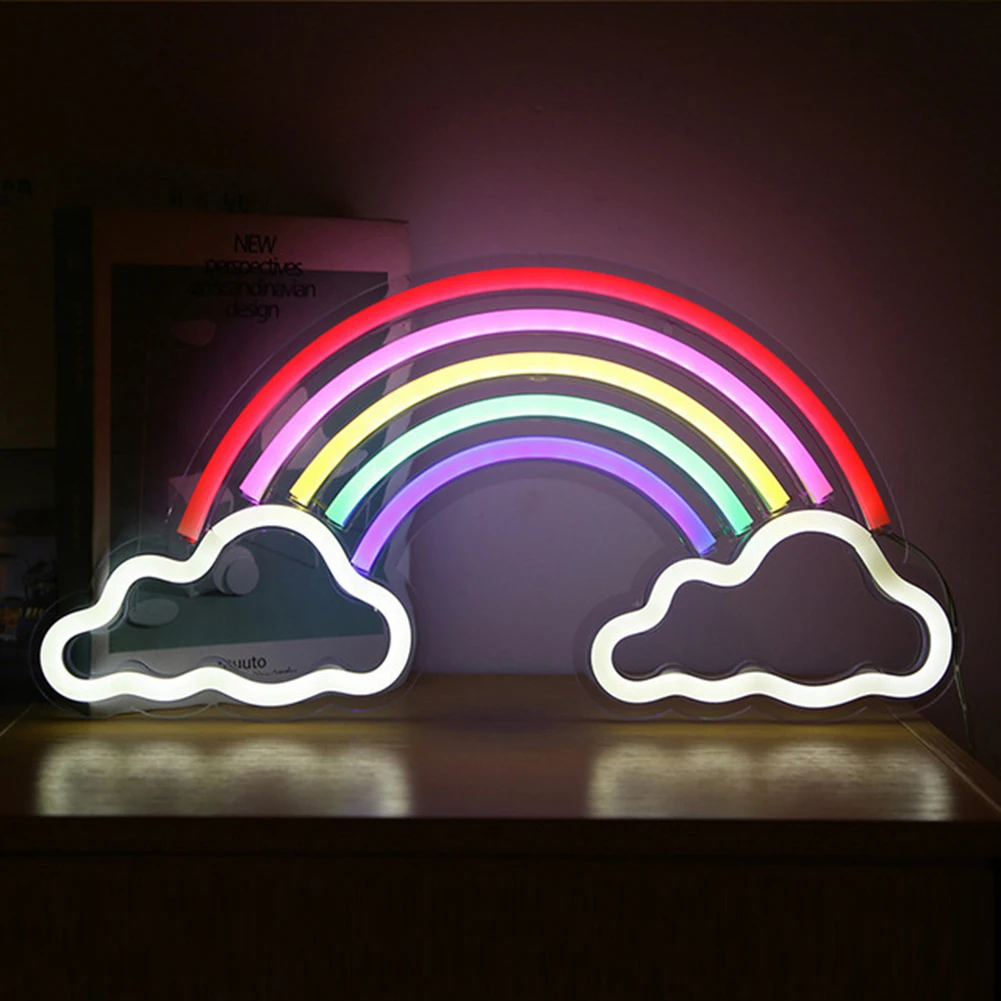 

Neon Light LED Acrylic Wall Hanging Lamp USB Powered Nightlight for Party Decor Sleeping Light Bedroom Bedside Table Lamp