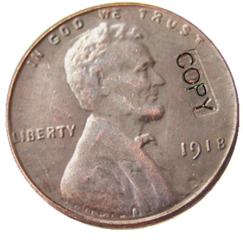 

США один цент 1918 P/D/S копия монет