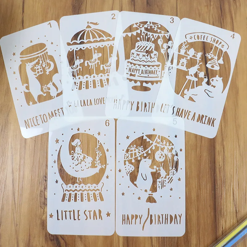 

10.3*18CM Easter Scrapbook Stencils Spray Plastic Mold Shield DIY Cake Hollow Embellishment Print Lace Ruler Valentine