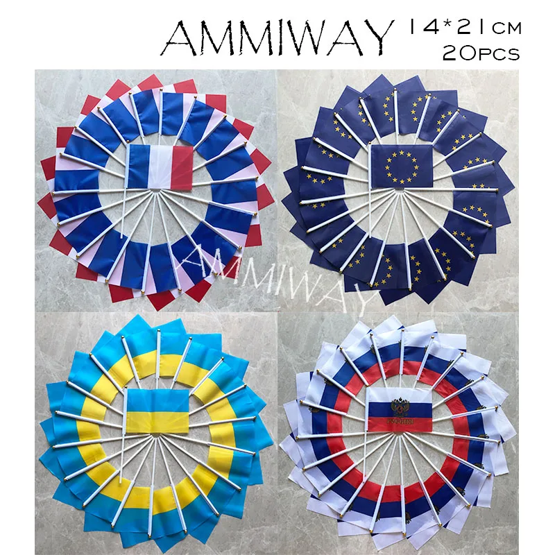 AMMIWAY 14x2 1 см 20 шт. австрийский Таиланд Португалия Швейцария ручной флаг маленькие
