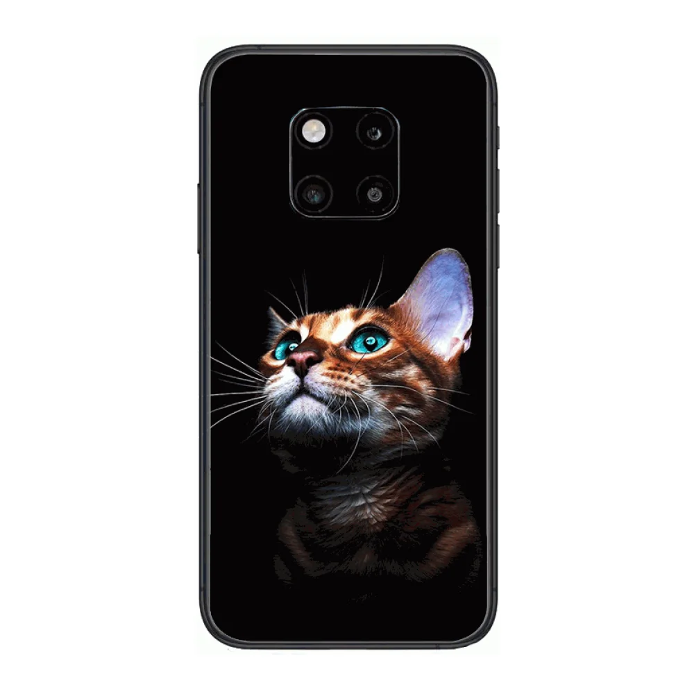 

Cute and fun soul cat frosted anti-fall mobile phone case Phone Case For Huawei mate 30 10 20 40 Lite Smart Z Pro Black Etui 3D