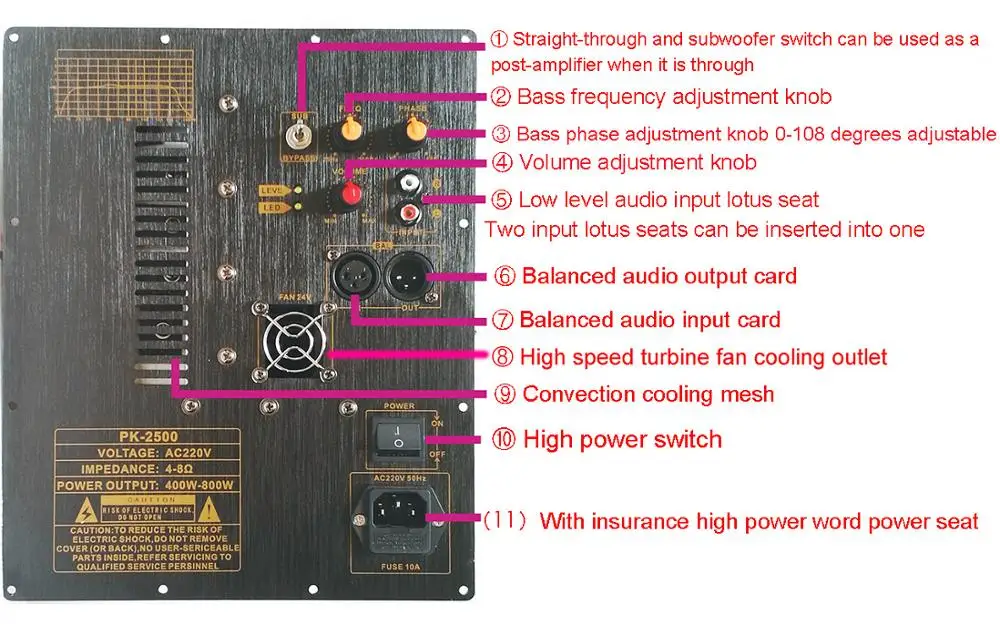 400W- 500W- 800W Subwoofer Power Amplifier Board / Super Bass Power Amplifier Board for Speaker DIY / Sound Modification H091