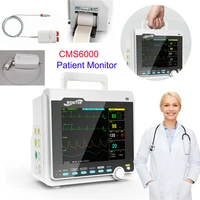 cms6000 hospital patient monitor 6 parameters vital signs machine ecg nibp spo2 resp temp pr hr etco2 ibp printer