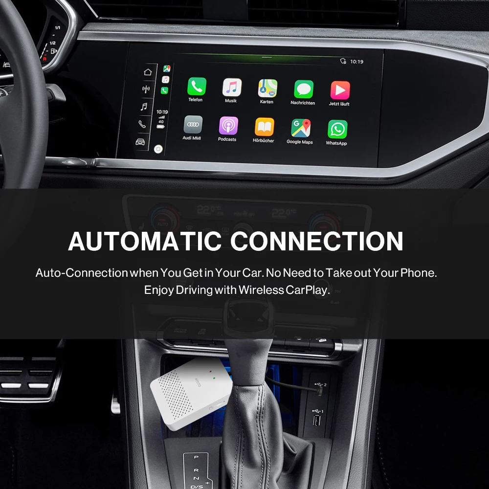 Беспроводной адаптер ATOTO CarPlay для IOS Plug and Play Audi Benz Chevrolet Volkswagen Volvo Ford Honda Renault Mazda Porsche